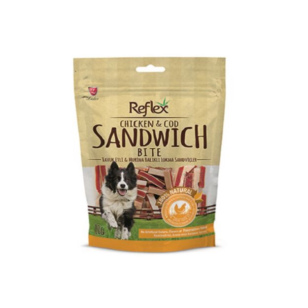 Picture of Reflex Tavuk ve Morina Balık Sandviç Çubuk Köpek Kurutulmuş Et Ödülü 80 gr
