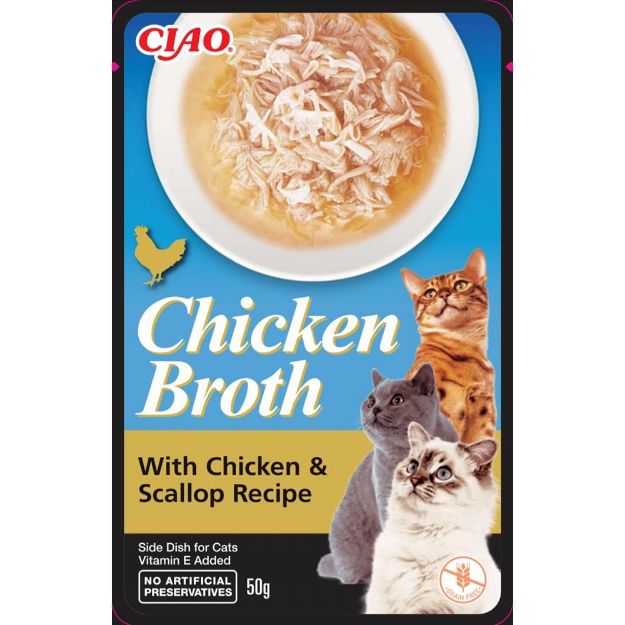 Picture of Ciao Chicken Broth Tavuk Sulu ve Deniz Taraklı Kedi Çorbası 50 Gr