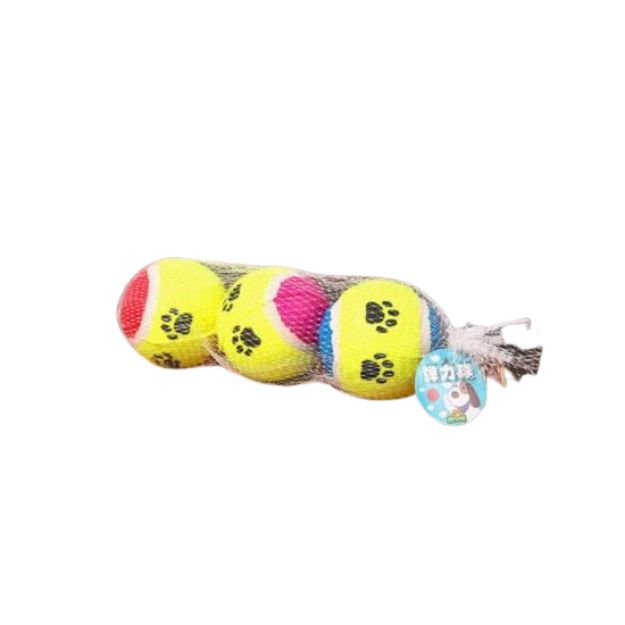 Picture of Pet Pretty Pati Desenli 3'lü Tenis Topu 6,5 cm