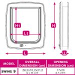 Picture of Ferplast Swing 9 Kedi Köpek Kapısı Kahverengi 17 cm x 20 cm