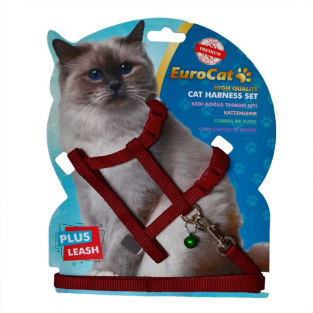 Picture of Eurocat Kedi Göğüs Tasması Düz Kahverengi