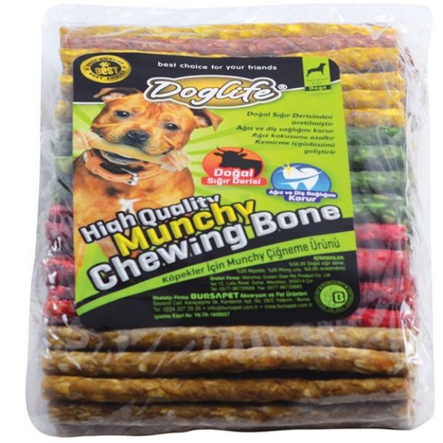 Picture of Doglife Köpek Munchy Stick Karışık Renkli Burgu Çubuk 10 Gr 100'lü