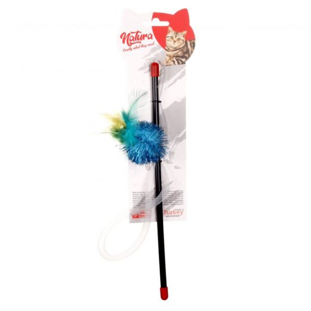 Picture of Natura Parlak Pon Pon Kedi Olta Oyuncak 30 cm