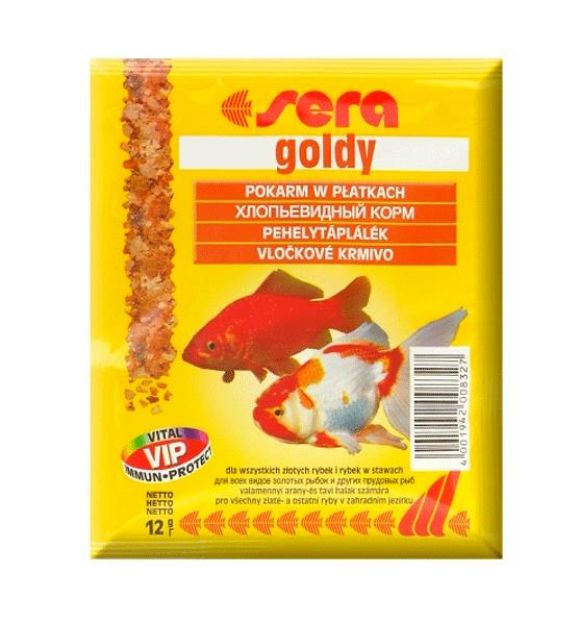 Picture of Sera Goldy Japon ve Soğuksu Balıkları için Pul Poşet Yem 12Gr
