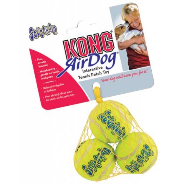 Picture of Kong Air Squeaker Tenis Topu XSmall Köpek Oyuncağı 3 Adet 4 cm