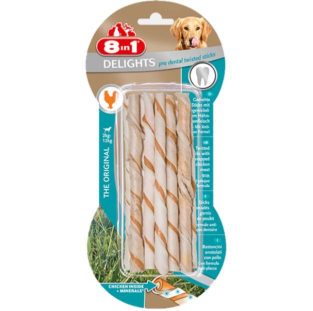 Picture of 8 in 1 Dental Tavuk Köpek Ödül Kemiği Burgu 10 Lu