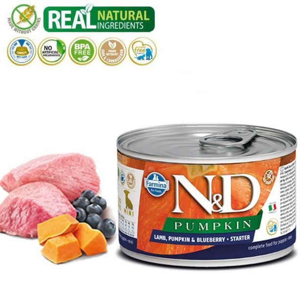 Picture of N&D Köpek konserve Kuzu & Yaban Mersini Starter Mini 140 Gr