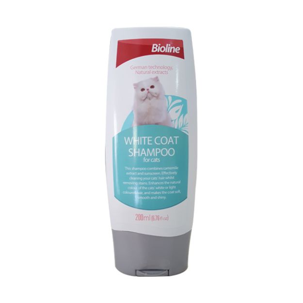 Picture of Bioline Kedi Şampuanı Beyaz Tüylü Kediler İçin 200 Ml
