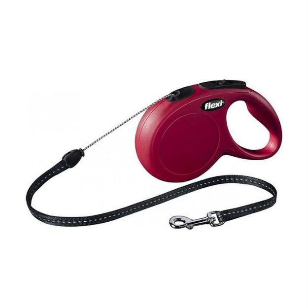 Picture of Flexi New Classic İpli Small Otomatik Gezdirme 5 Mtr Kırmızı