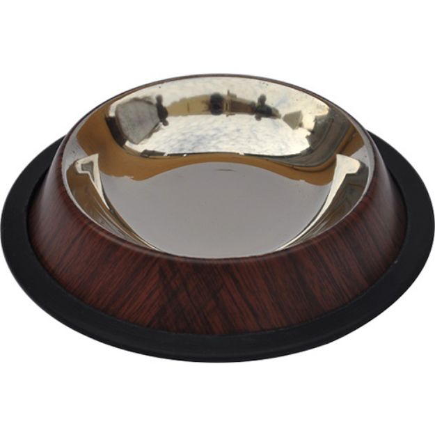 Picture of Kaymaz Tabanlı Ahşap Desenli Mama-Su Kabı 8 Oz