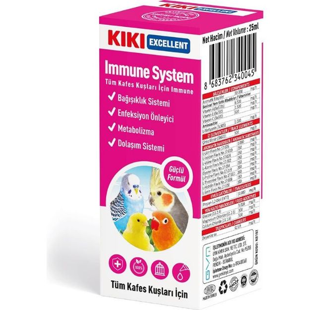 Picture of KIKI Excellent Immune System Kuş Bağışıklık Güçlendirici 25ml