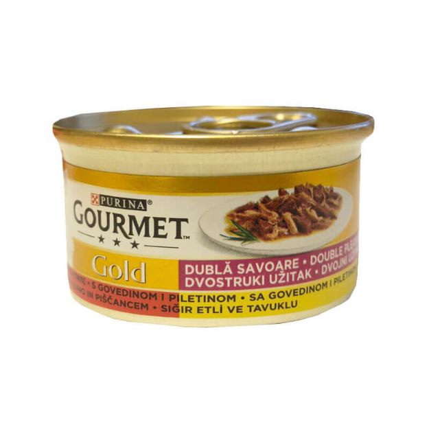 Picture of Gourmet Gold Sığır Etli Tavuklu Kedi Konservesi 85Gr.
