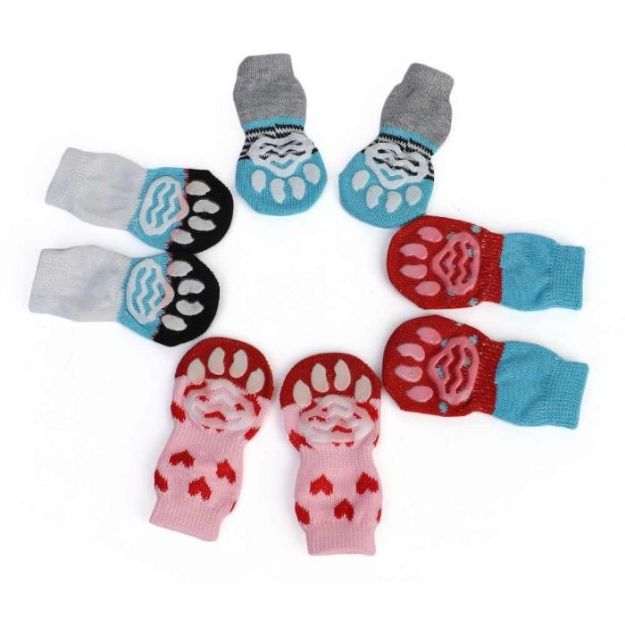 Picture of Ally Paws Kopekler Icın Kaymaz Tabanlı Corap 4lu Small 