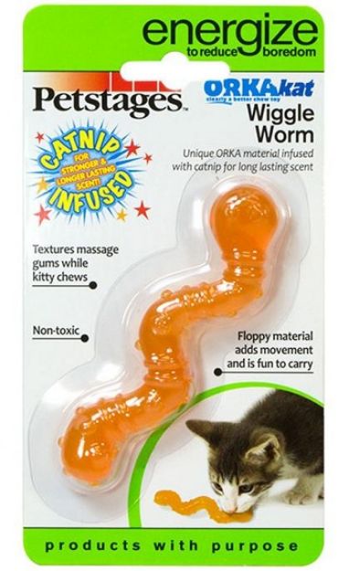 Picture of Petstages Orka Cat Wiggle Worm Catnipli Çiğneme Kedi Oyuncağı 10 cm