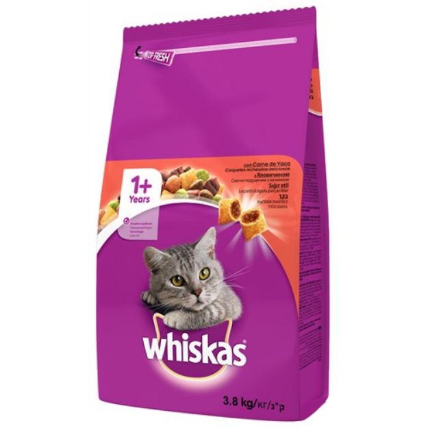 Picture of Whiskas Sığır Etli Yetişkin Kuru Kedi Maması 3,8 kg