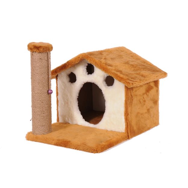 Picture of Cathause Kedi Evi Yuvalı 45 Cm Kahverengi