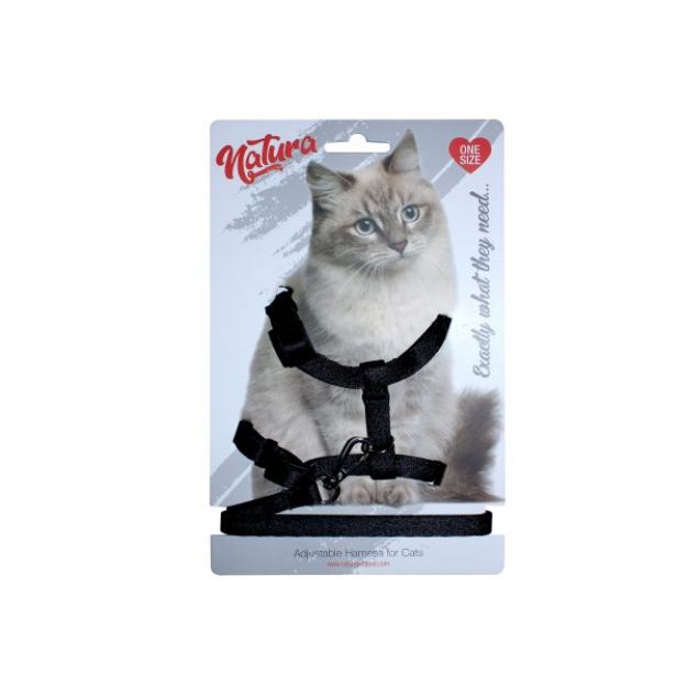 Picture of Natura Yetişkin Kedi Bel Tasması - Siyah